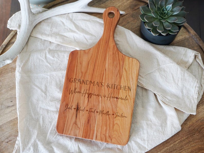 Everything Tastes Better When Grandma Makes it Mothers day Gift for Grandma Gift for Nana Personalized Charcuterie Cutting Board image 5