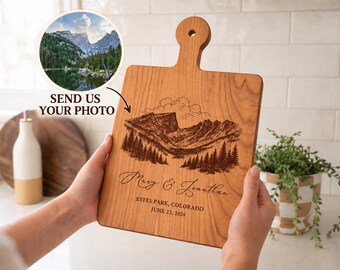 Custom Wedding Location Personalized Cutting Board: Gift for Couple, Wedding, Bridal Shower | Christmas Gift