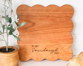 In My Sourdough Era Scallop Cutting Board: Gift for Sourdough Lovers in the Kitchen | Christmas Gift