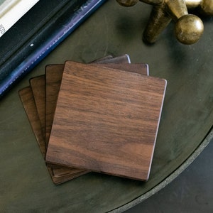 Logo Engraved Walnut Wood Coasters - Corporate Client Gift Box image 4