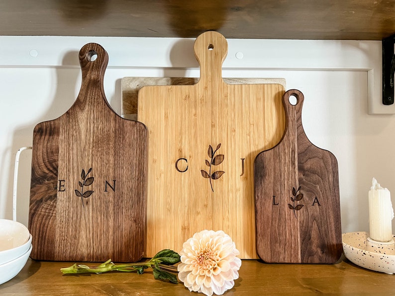 Charcuterie board personalized Mother's Day Gift for couple Handmade Gift Personalized Cheese Board Engagement Gift Bridal Shower Gift 060 image 1