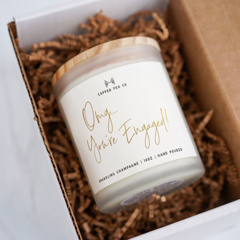 You're Engaged Candle Engagement gift for friends Omg You're engaged Engagement party gift Engagement gift for her She said yes gift Omg You're Engaged