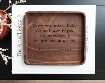 Personalized Valet Tray: Empty your Pockets Daddy Custom Gift for Dad - Father's Day