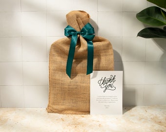 ADD ON-Gift Wrapping with Burlap Bag, Bow, and Custom Gift Note