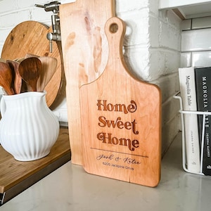 Personalized Cutting Board: Custom Housewarming, First Home & Closing Gift | Home Sweet Home | Mother's Day image 5