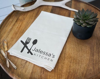 Personalized Dish Towel - Custom Dish Towel - Dish Towel Wedding Gift - Personalized Gift - Custom Tea Towel - Flour Sack Towel - 023