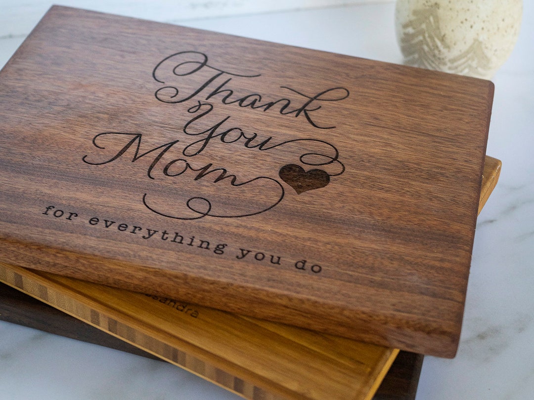 Mother's Gift – Bamboo Cutting Board Design Mom Gift Mother's Day Gift  Birthday Christmas Gift Engraved Side For Décor Hanging Reverse Side For  Usage