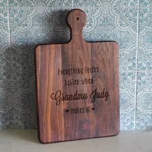 Everything Tastes Better When Grandma Makes it Mother's Day Gift for Grandma Gift for Nana Personalized Charcuterie Cutting Board