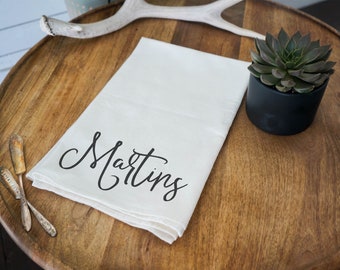 Personalized Dish Towel - Custom Dish Towel - Dish Towel Wedding Gift - Personalized Gift - Custom Tea Towel - Flour Sack Towel - 029
