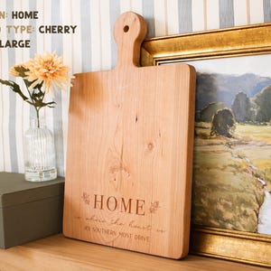Personalized Cutting Board: Custom Housewarming, First Home & Closing Gift | Home Sweet Home | Mother's Day image 11