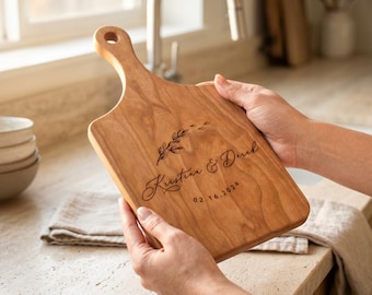 Personalized Charcuterie Board: Gift for Couples, Weddings, Engagements, Bridal Showers & Christmas
