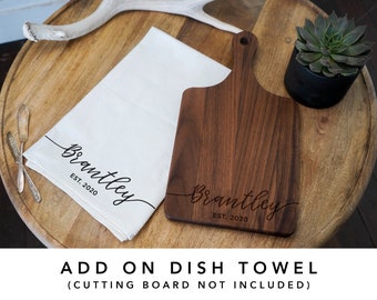 ADD ON: Add a matching dish towel to any cutting board order