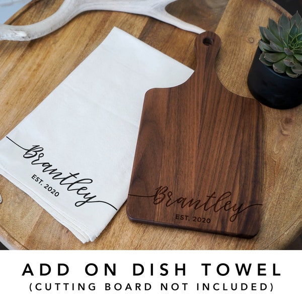 ADD ON: Add a matching dish towel to any cutting board order