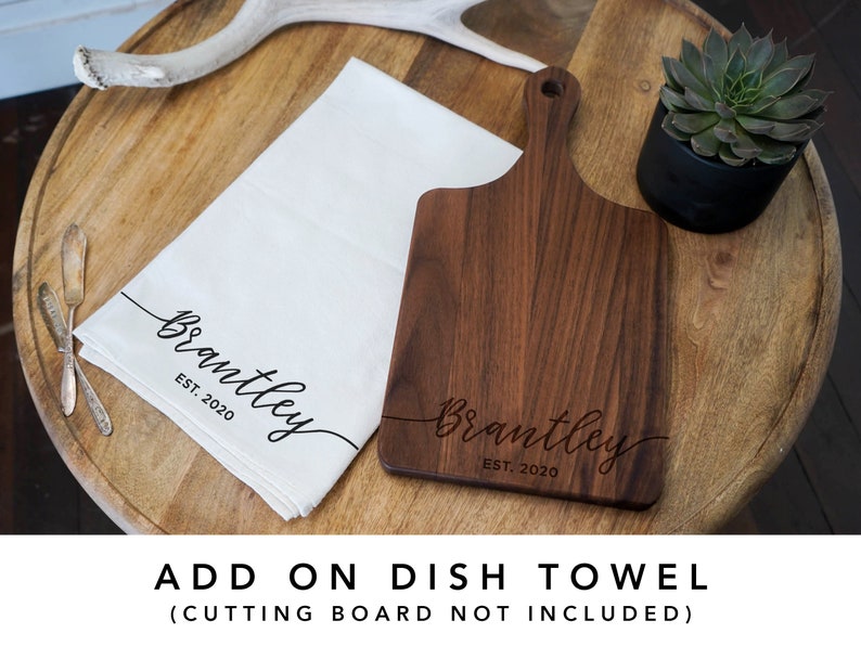 ADD ON: Add a matching dish towel to any cutting board order