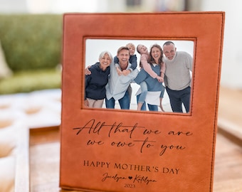 Personalized Mothers day Gift for Mom | Custom Picture Frame | Bonus Mom Gift | Mother in law Gift | Gift for Grandma | Birthday Gift