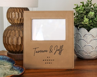 Personalized Engraved Picture Frame: Gift for Couples, Weddings, Engagements, Bridal Showers & Christmas | Christmas Gift