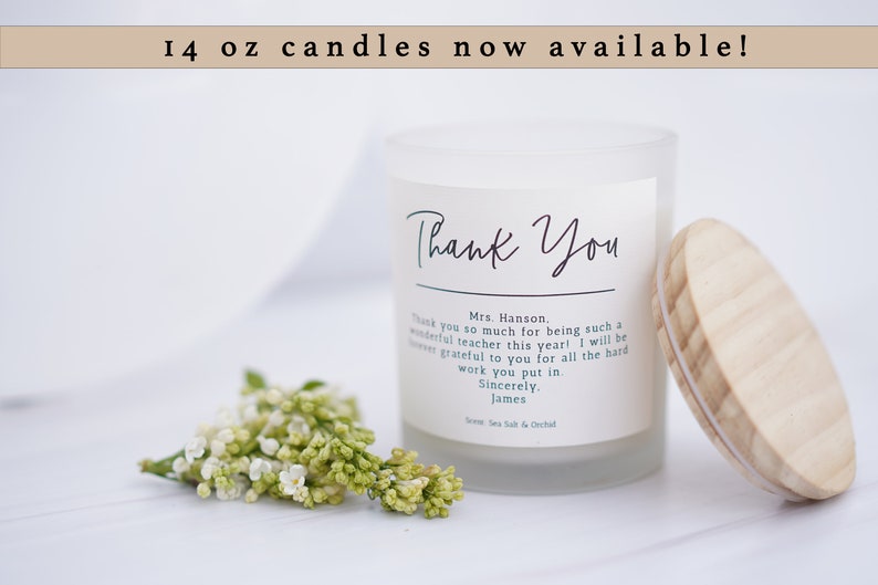 Thank You Gift Personalized Fall Candle Gift Box-wedding thank you-nurse gift-colleauge gift-gift for coworker-hostess gift-teacher gift zdjęcie 2