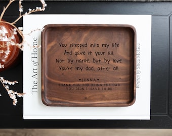 Personalized Valet Tray: Stepped Up Dad Gift for Step Dad, Father Figure | Christmas & Father's Day Gift |  Gift from Step Kids