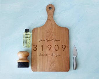Cutting Board Gift Box: Complete Gift Set for Housewarming, Real Estate Closing, Home Sweet Home, First Home | Christmas Gift