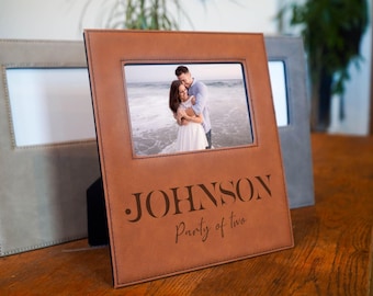 Personalized Picture Frame: Custom gift for Couples, Weddings, Engagements, Housewarming | Christmas Gift