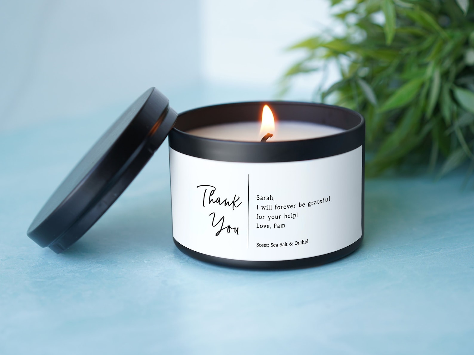 thank you candle