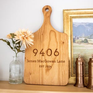 Personalized Cutting Board: Custom Housewarming, First Home & Closing Gift | Home Sweet Home | Mother's Day image 2