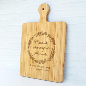 Home is Where your Mom is Personalized Charcuterie Board Mothers day Gift from Kids Sentimental Mothers day Gift for Mom for Nana