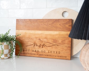 Mom Cutting Board Personalized Gift for Mom You Are So Loved Christmas Gift | Mothers day Gift Cutting Board Personalized Mothers day Gift