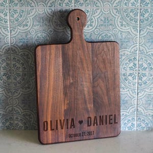 Personalized Mothers day Gift Charcuterie board with handle Personalized Cheese Board Engagement Gift Bridal Shower Gift - 041