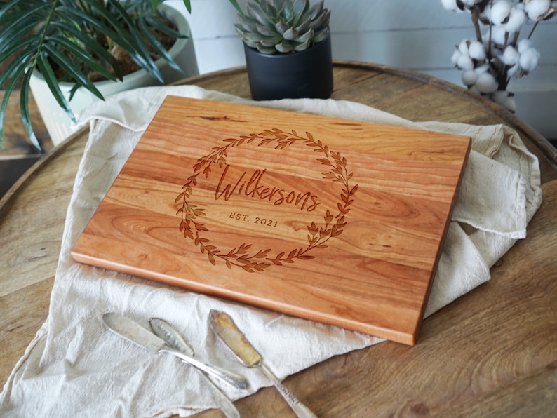 Custom Cutting Board Charcuterie Board Personalized Cheese Board Custom Engagement Gift Personalized Bridal Shower Gift Wedding Gift 005 image 1