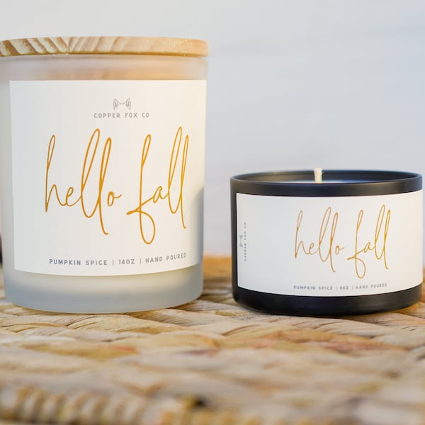 Thanksgiving candle Fall Candles Pumpkin Spice candle | Homemade Candles by Copper Fox | 100% Soy Wax | Perfect Autumn Candle | Bulk Candles