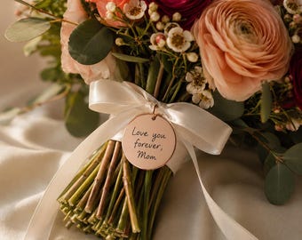 Wedding Bouquet Charm with Real Handwriting or Your Provided Text