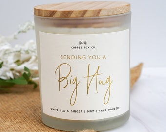 Sending You a Big Hug Candle Encouragement Gift Soy Wax Candle Hand Poured Handmade Candle Scented Candle gift for friend Sympathy Gift