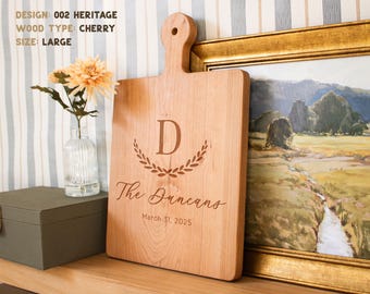 Personalized Cutting Board - Custom Engraved for Weddings and Gifts Complete Gift Box Add ons | Christmas Gift