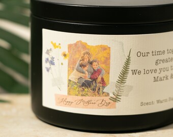 Gift for Mom Candle Personalized Candle with Photo Gift for mom Personalized gift for Mother's day Sentimental gift for mom