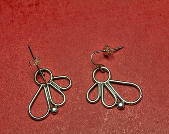 sterling silver handmade dangle earrings