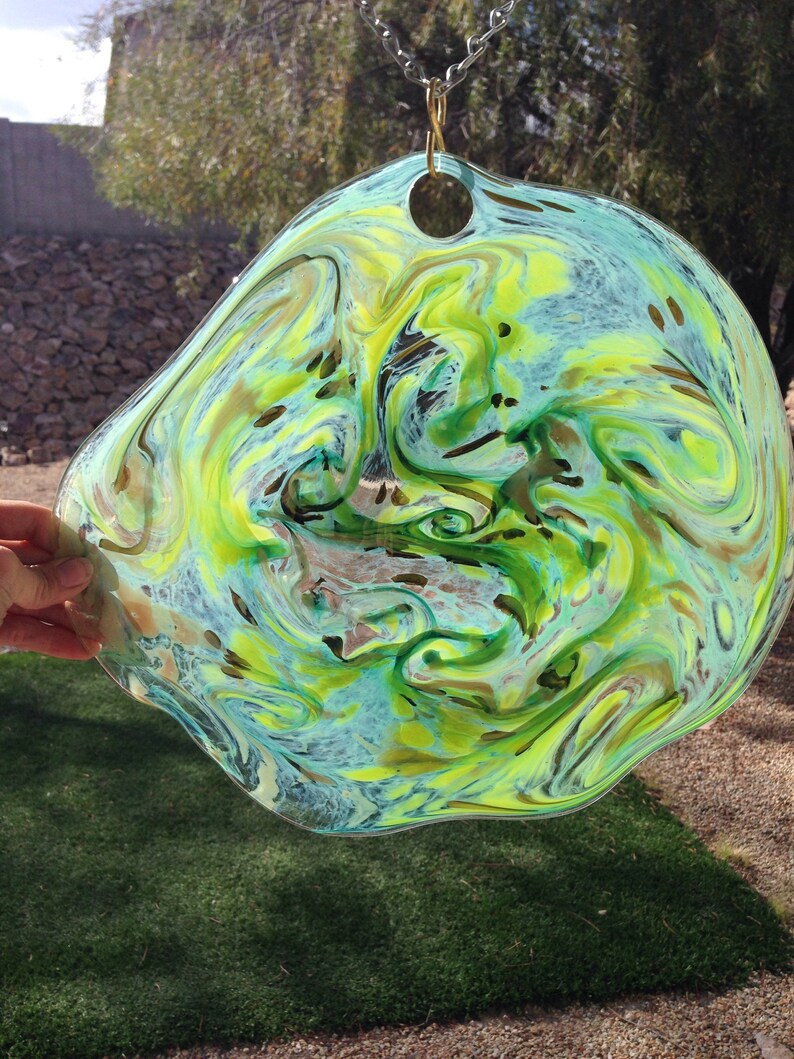 Beautiful Colorful Blown Glass Suncatcher / Blownglass Window Etsy