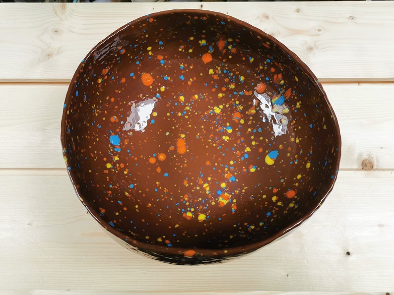 Speckled Roux stoneware salad bowl image 4