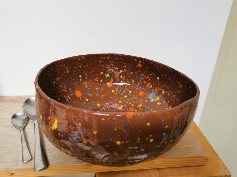 Speckled Roux stoneware salad bowl image 1
