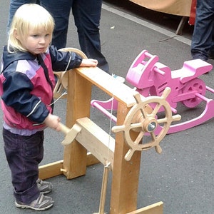 rontool wooden STEERING WHEEL for little pirates image 3