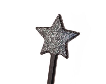 rontool baguette de magie noire avec paillettes