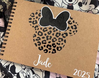 Disney Autograph Book | Cheetah Minnie | Signature Book | Minnie Mouse | Mickey Mouse | Disney World | Disneyland | Cheetah | Leopard