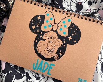 Disney Autograph Book | The Little Mermaid | Ariel | Minnie Mouse | Mickey Mouse | Disney World | Disneyland | Signature Book | Disney Trip