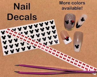 Disney Nail Decal | Mickey Mouse Nail Decal | Minnie Mouse Nail Decal | Nail Stickers | Nail Art | Disney World | Disneyland | Disney Cruise