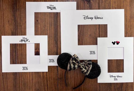 Autograph Picture Frame Mat | Theme Park and Cruise Keepsake