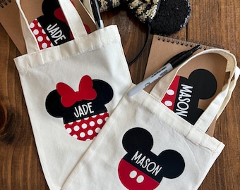 Bolsa de tela personalizada de Disney / Minnie Mouse / Mickey Mouse / Disney World / Disneyland / Vacaciones / Bolsa de tela / Bolsa / Crucero Disney