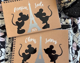 Disney Autograph Book | Couples | Vacation | Honeymoon | Minnie Mouse | Mickey Mouse | Disney | Disneyland | Disneyland Paris | Eiffel Tower