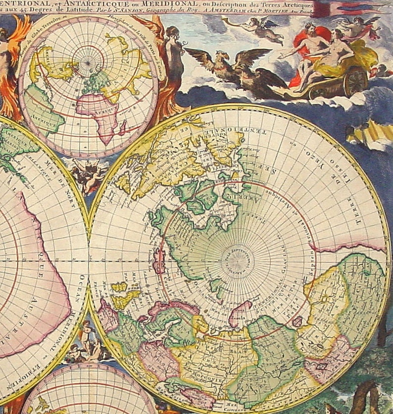 vintage world map atlas printable wall art poster digital