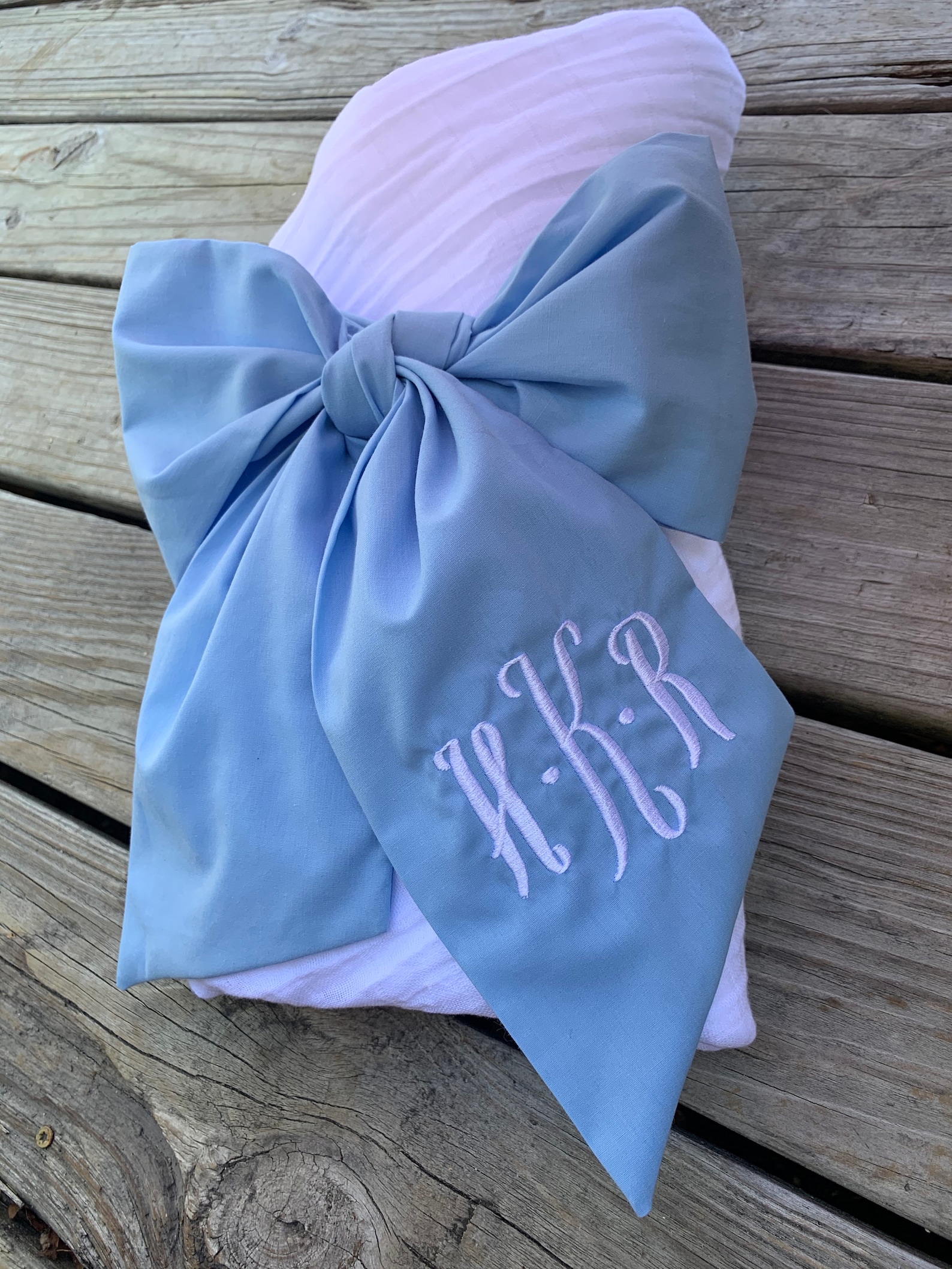 Monogrammed Baby Swaddle Bow Swaddle bow Maternity sash Etsy