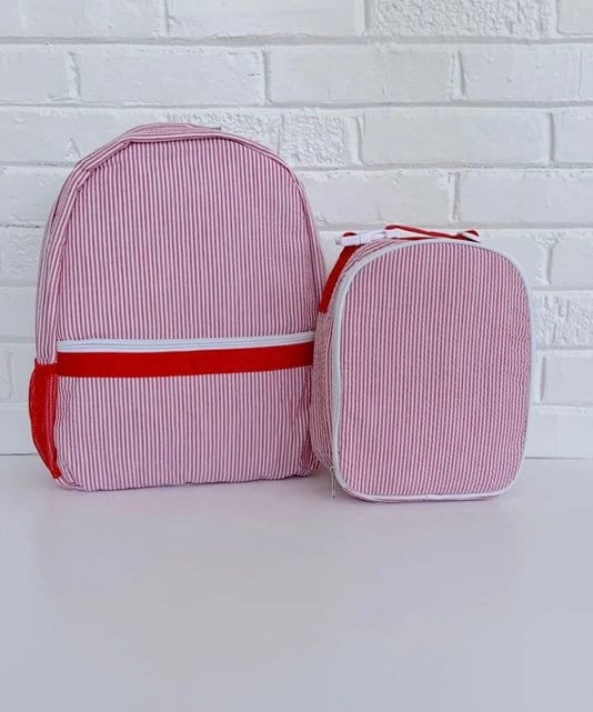 Monogrammed Seersucker Backpack FULL SIZE Backpack Etsy